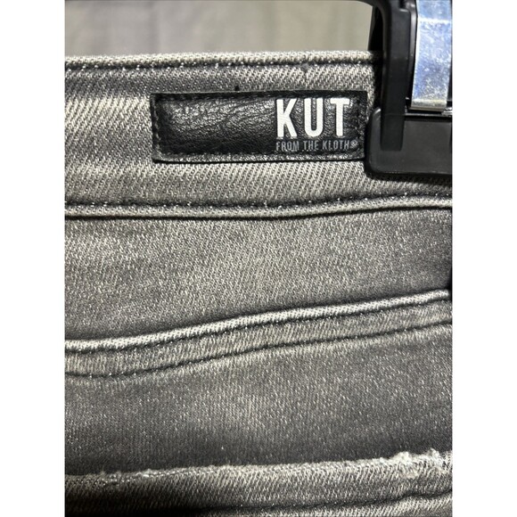 KUT FROM THE KLOTH HIGH RISE MIA SKINNY JEANS BLACK SZ 4 Grey distressed Grunge - Picture 11 of 11